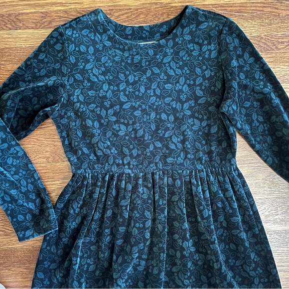 Vintage LL Bean velvet dress 6 petite Christmas holly modest holiday - Picture 6 of 11